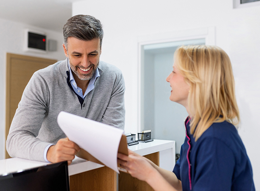 patient talking with provider