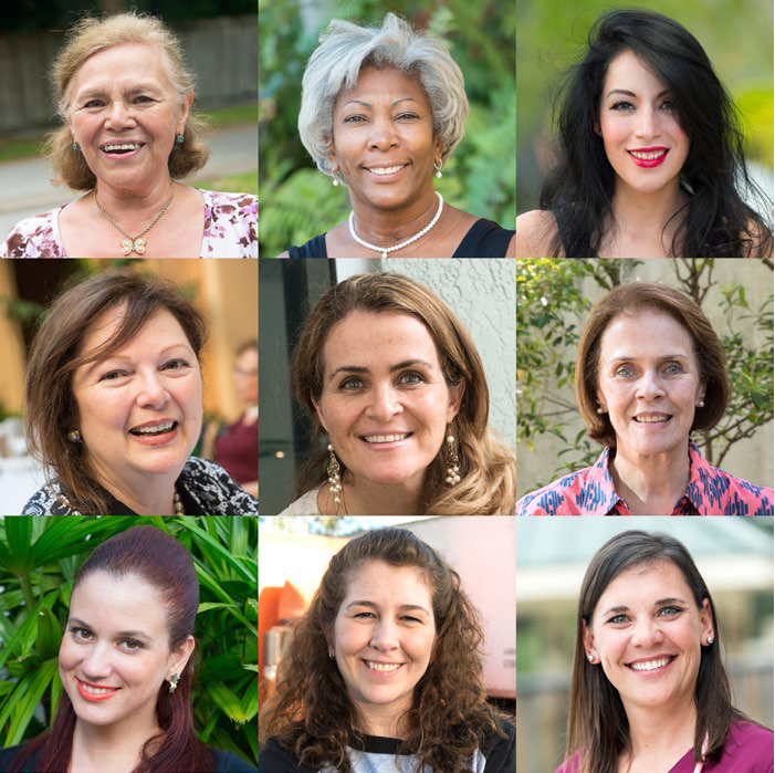 Collage of multiple women's faces